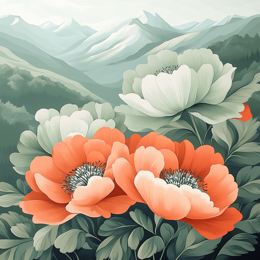 Georgia OKeeffe Inspired Mountain Bloom Paint by numbers art