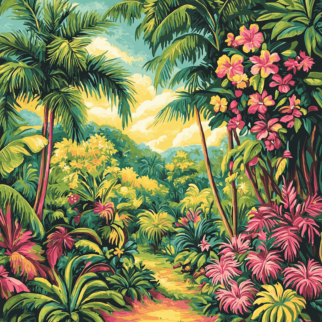 Paul Gauguin Inspired Exotic Jungle Painting Number Kit