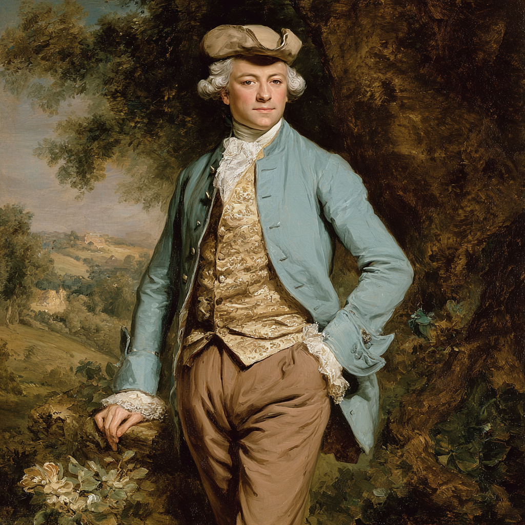 Thomas Gainsborough Inspired Countryside Portrait Number painting