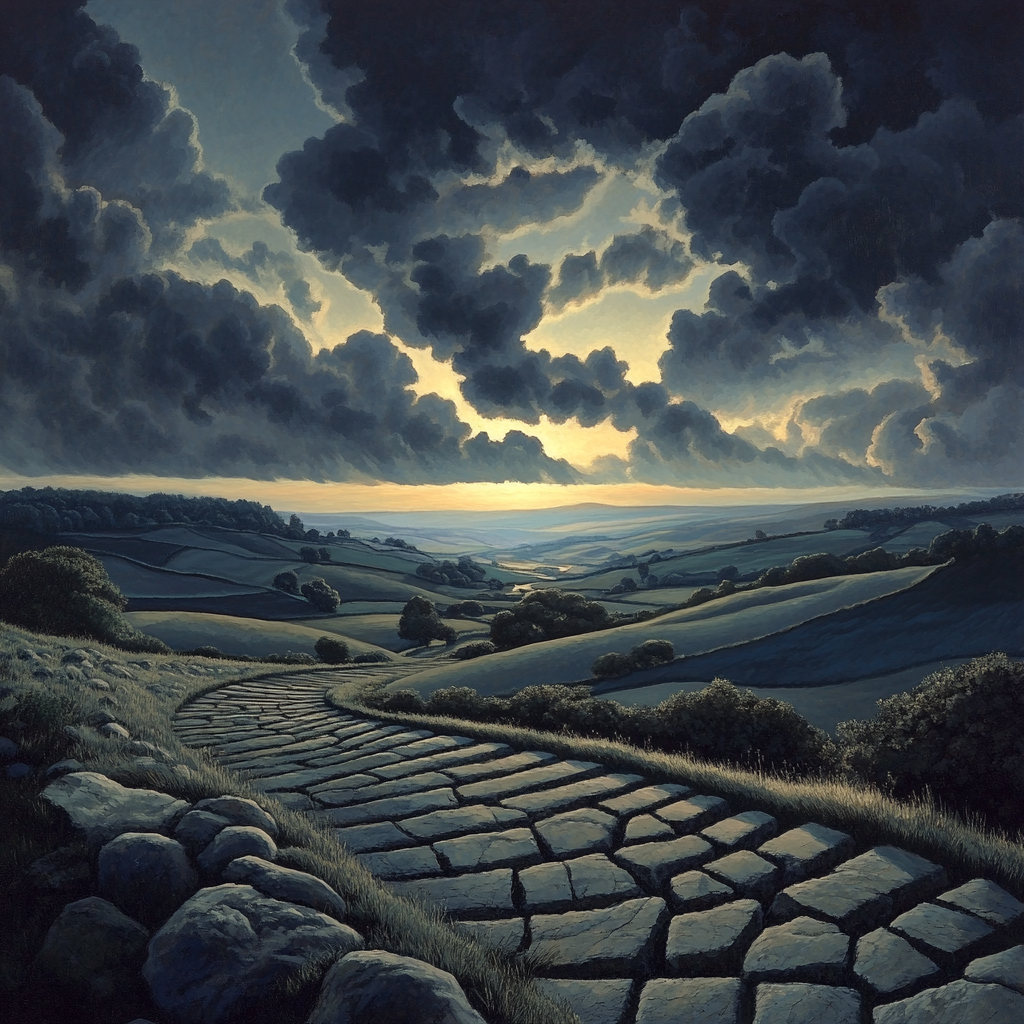 Francisco Goya Inspired Twilight Landscape With Ominous Clouds Paint by numbers kits