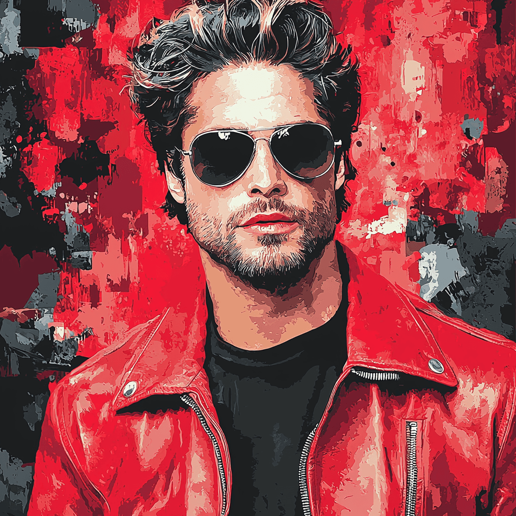 Brad Pitt: From The Fight Club To Stardom Painting By Numbers Kit