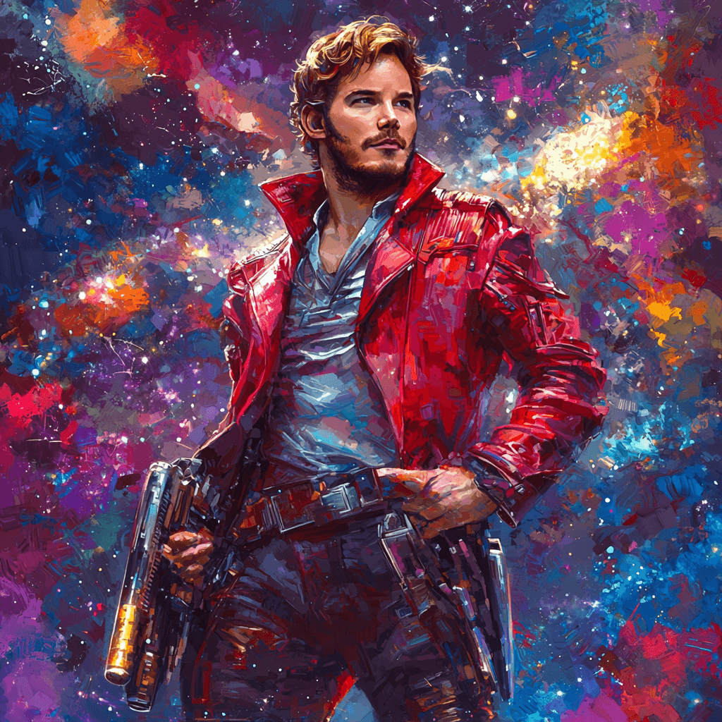 Chris Pratt: The Galactic Charm Of Star-Lord Paint By Numbers