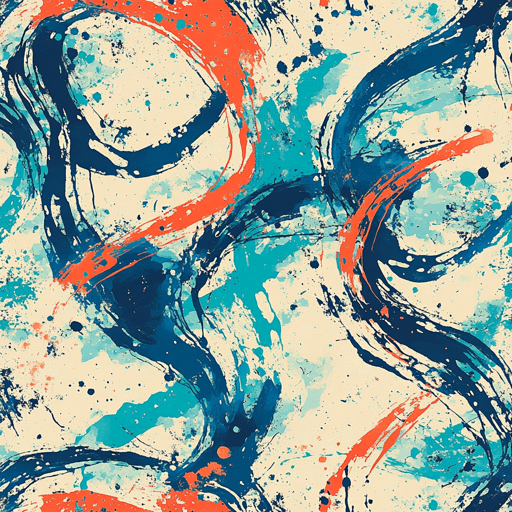 Jackson Pollock Inspired Vibrant Tide Of Drips paint by numbers