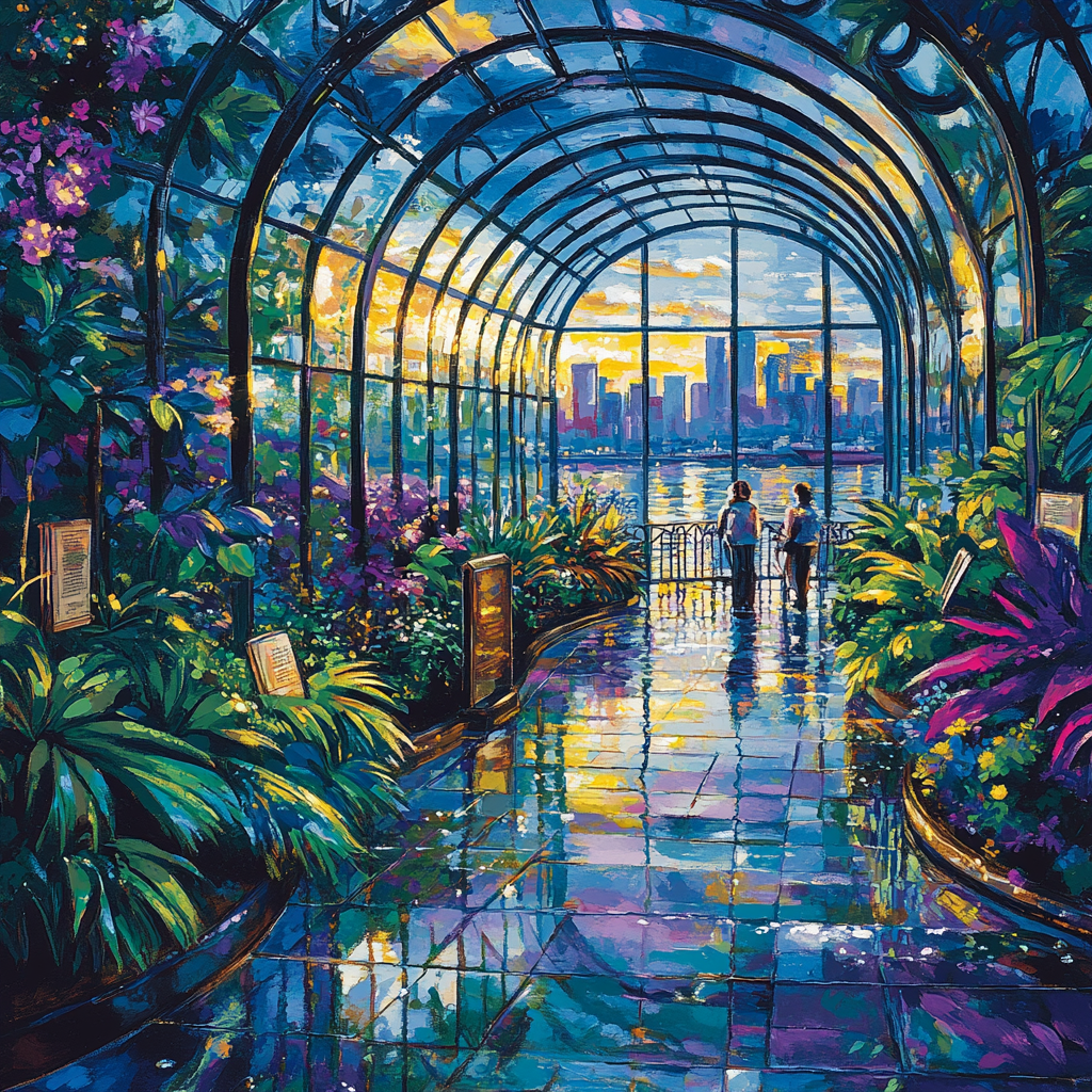 Botanical Glasshouse Of Sydney Royal Botanic Garden Australia paint by numbers