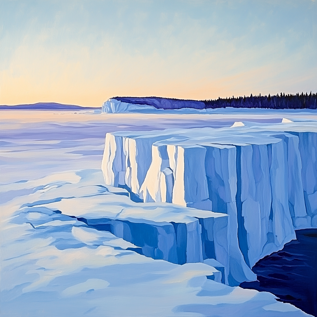 Lawren Harris Inspired Radiant Arctic Icefield Paint by numbers art