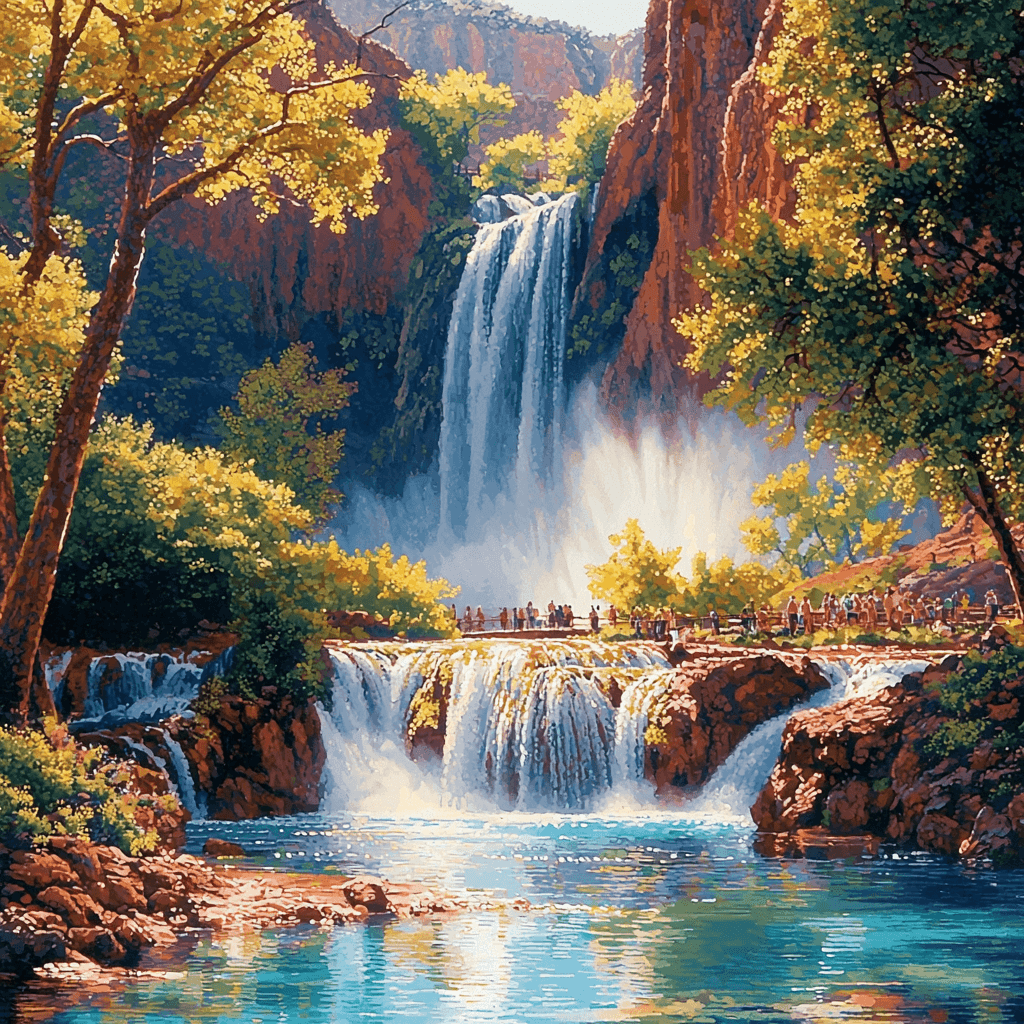 Havasu Falls DIY Paint By Numbers