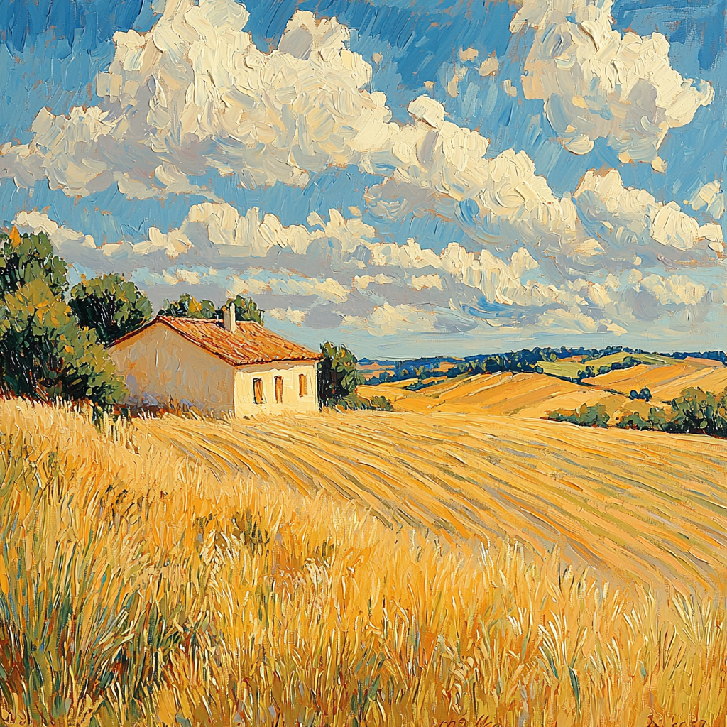 Paul Cézanne Inspired Serenade Of Rolling Fields DIY Paint By Numbers