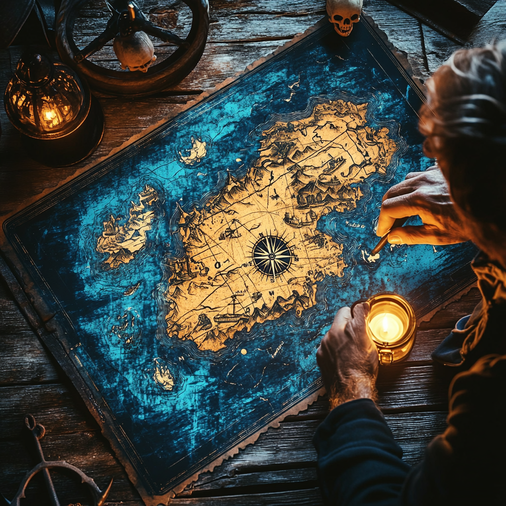 Cursed Map Of The Spooky Isles paint by color