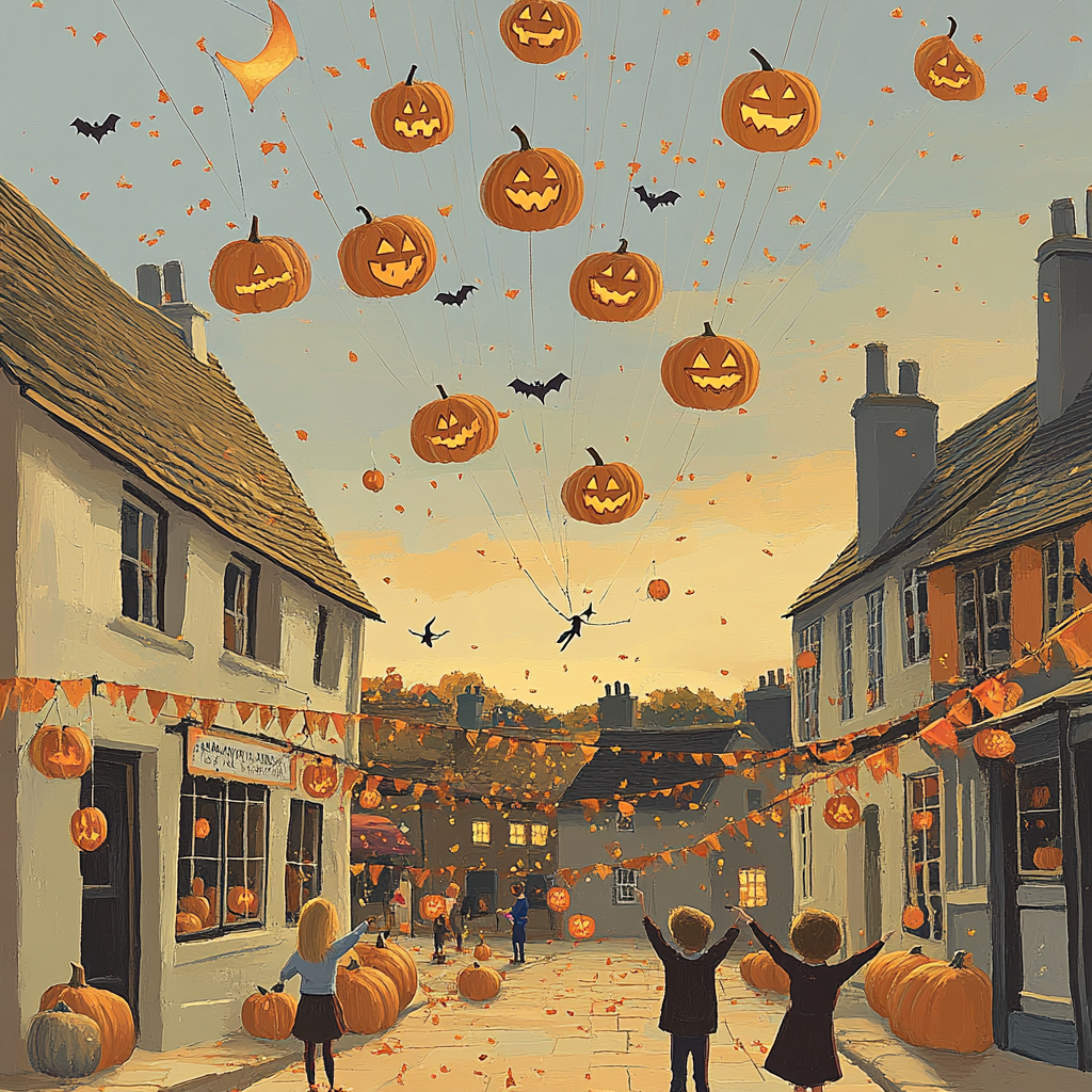 Jack O Lantern Sky Parade paint by color