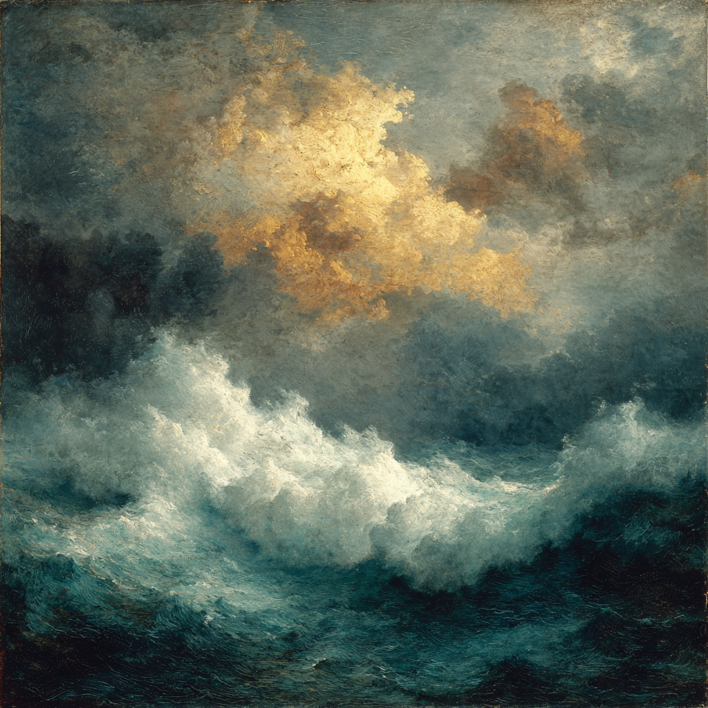 William Turner Inspired Stormy Sea Paint by numbers art