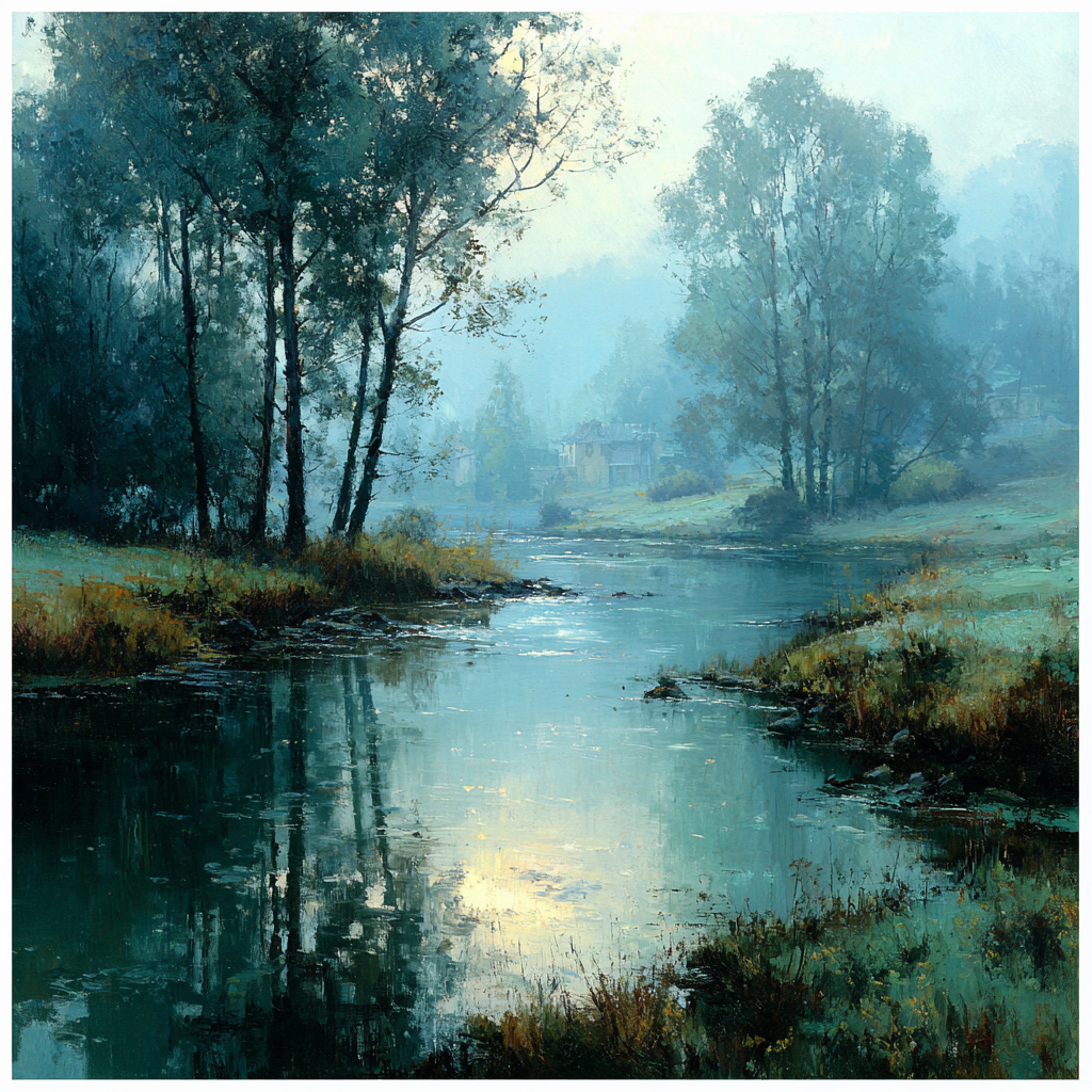 Claude Monet Inspired Morning Mist paint by number