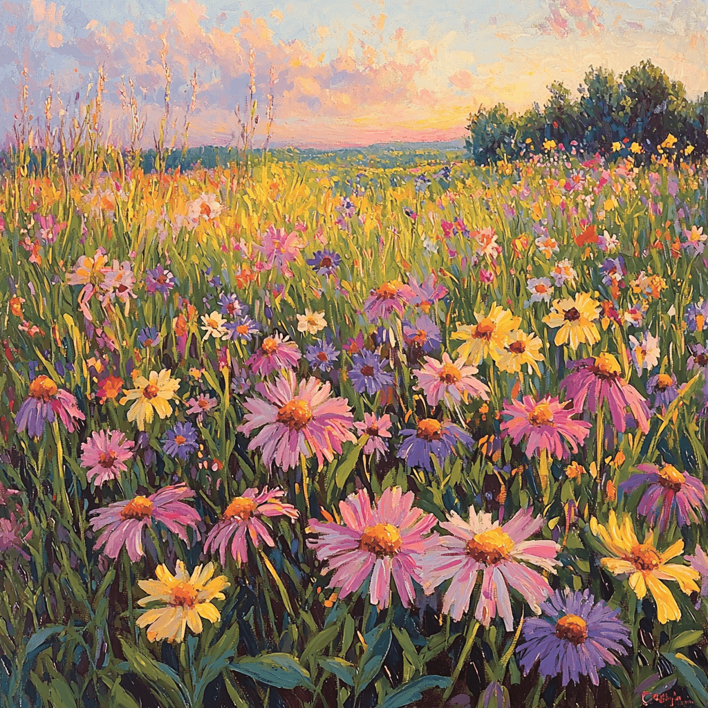 Claude Monet Inspired Floral Dreamscape Painting Number Kit