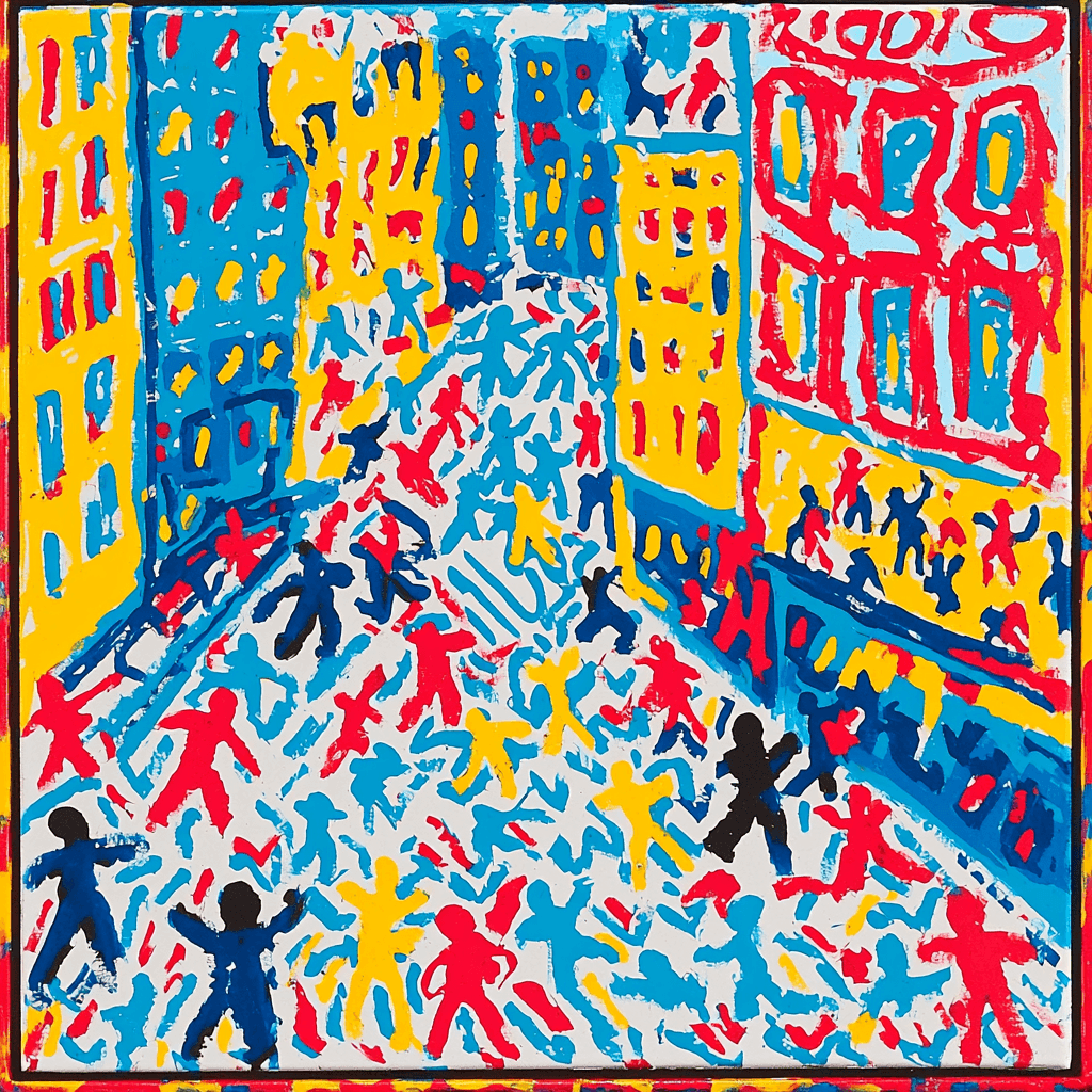 Haring Inspired Vibrant Metropolis Paint By Numbers Kits