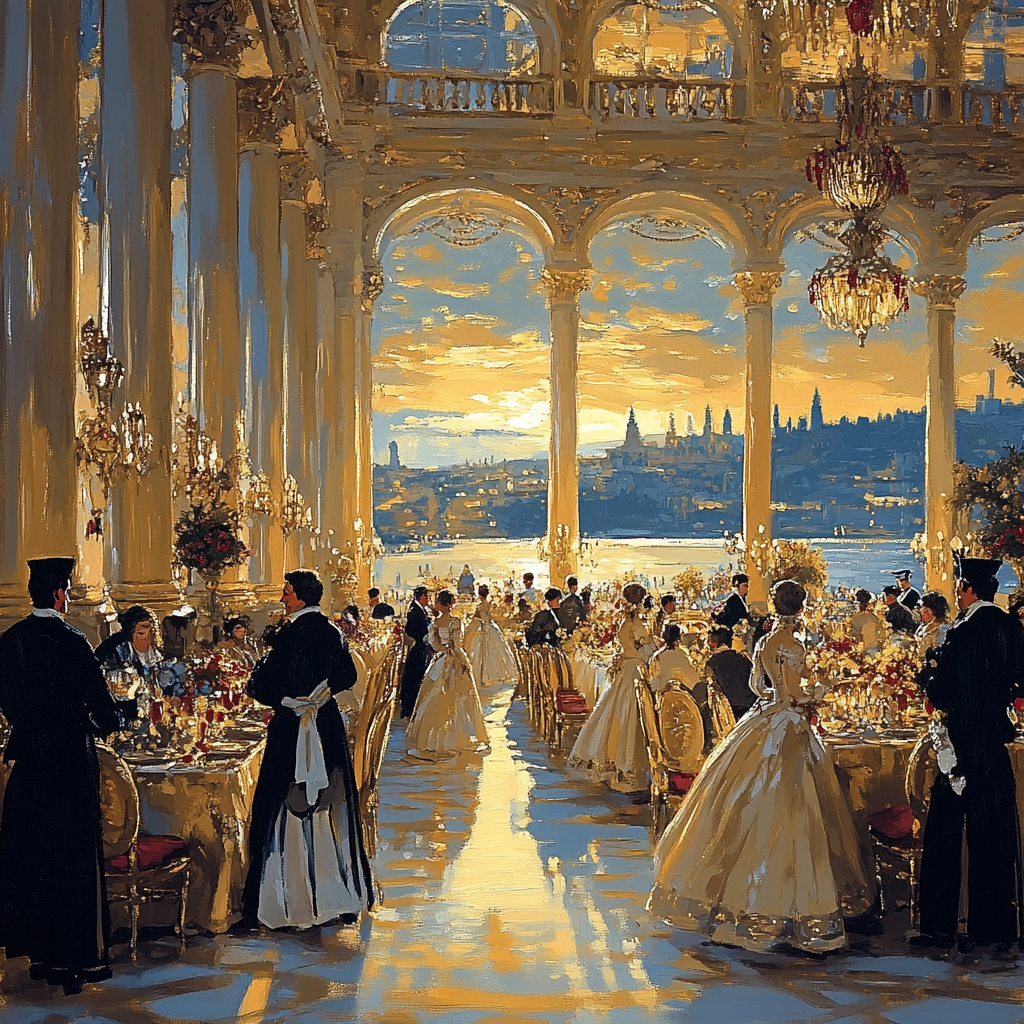 Veronese Inspired Wedding Banquet paint by color