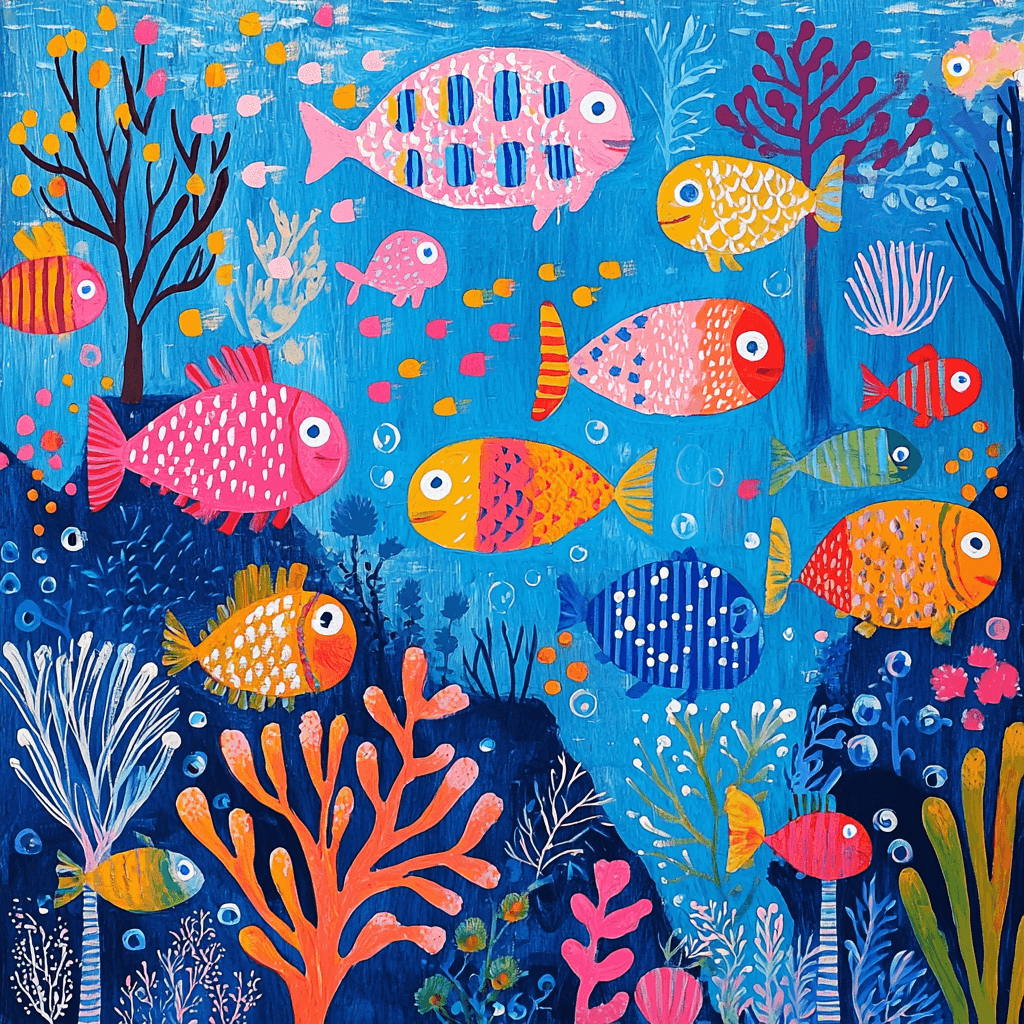 Klee Inspired Underwater Dreams Paint By Numbers Kits