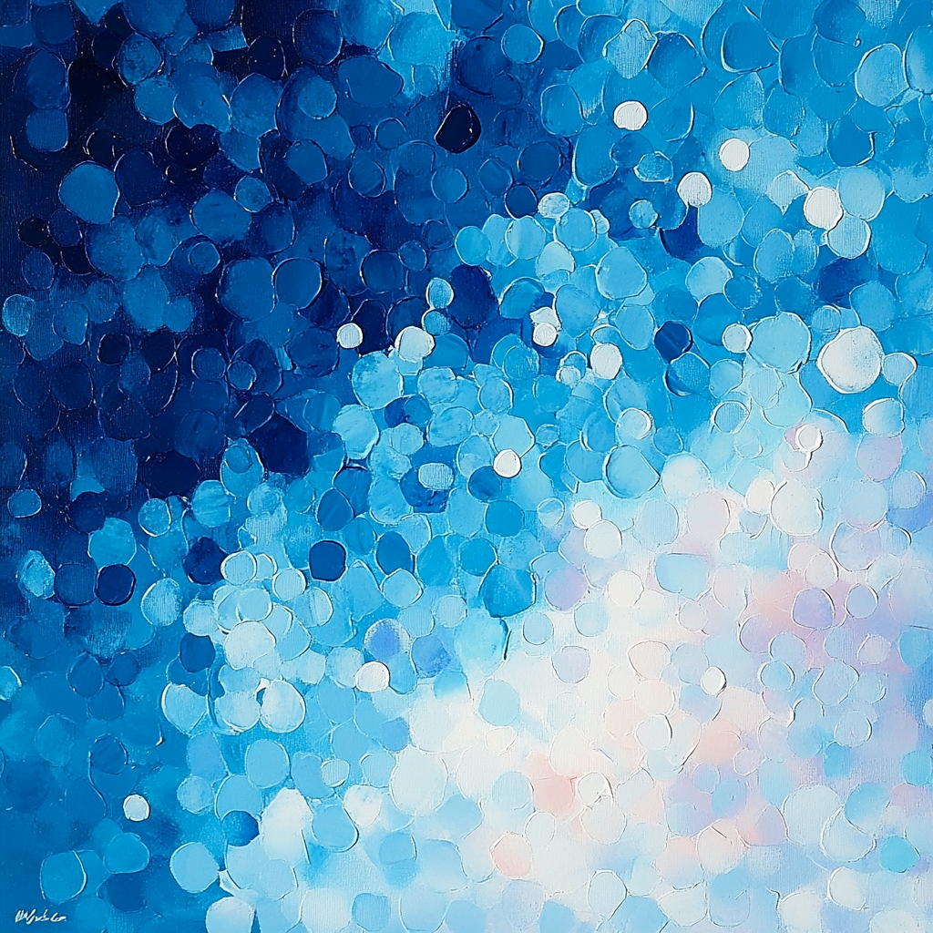 Georges Seurat Inspired Polar Ice Light Study Number painting