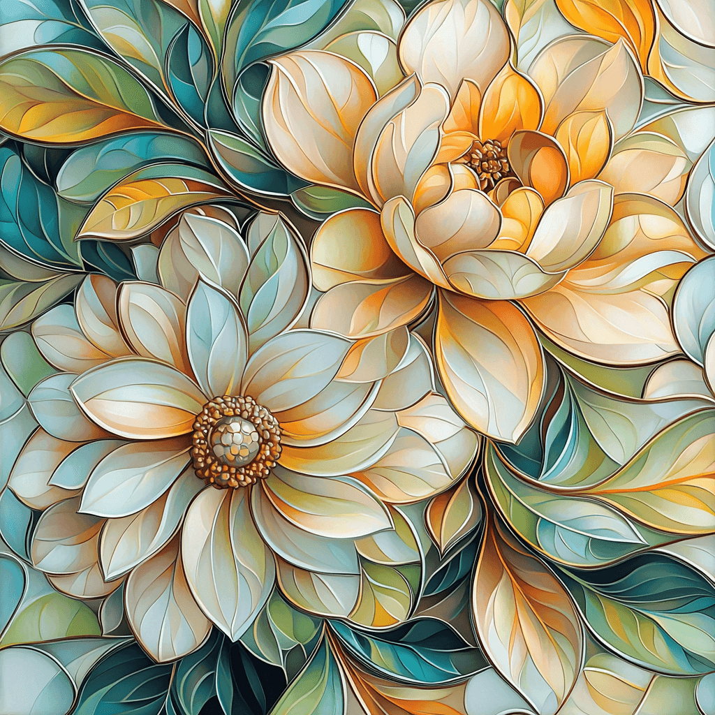 Alphonse Mucha Inspired Patterns Of Nature DIY Paint By Numbers