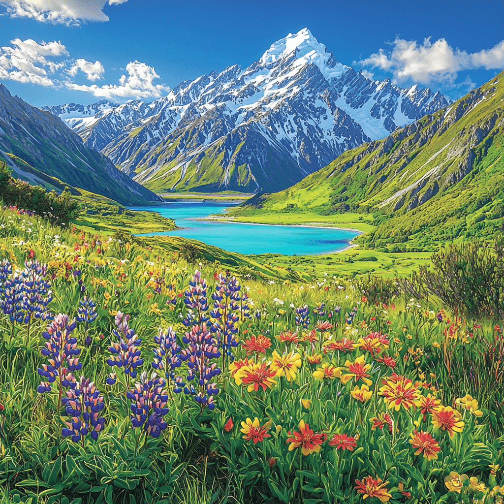 Aoraki / Mount Cook National Park - New Zealand Paint By Number