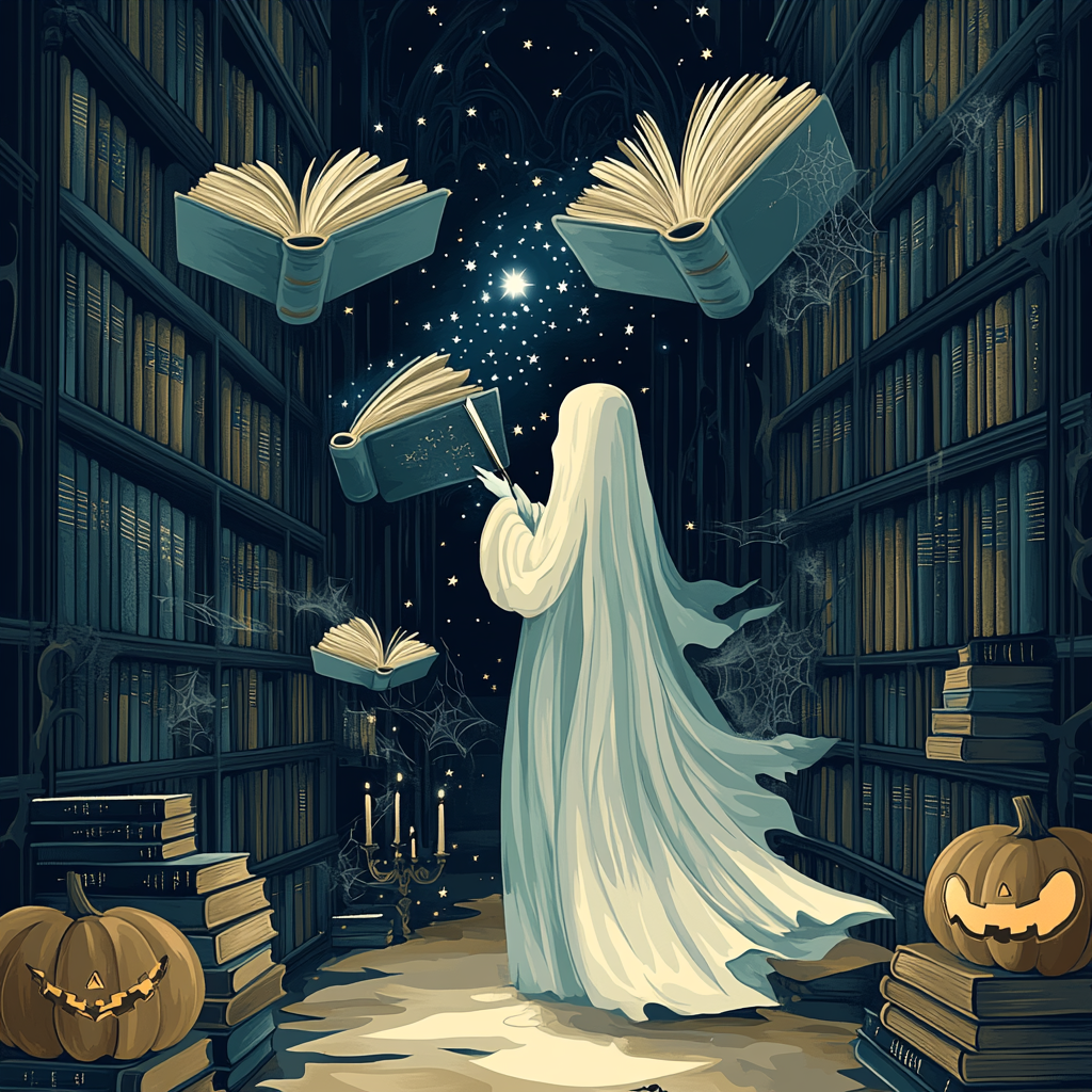 Phantom Librarian With Haunted painting number kit