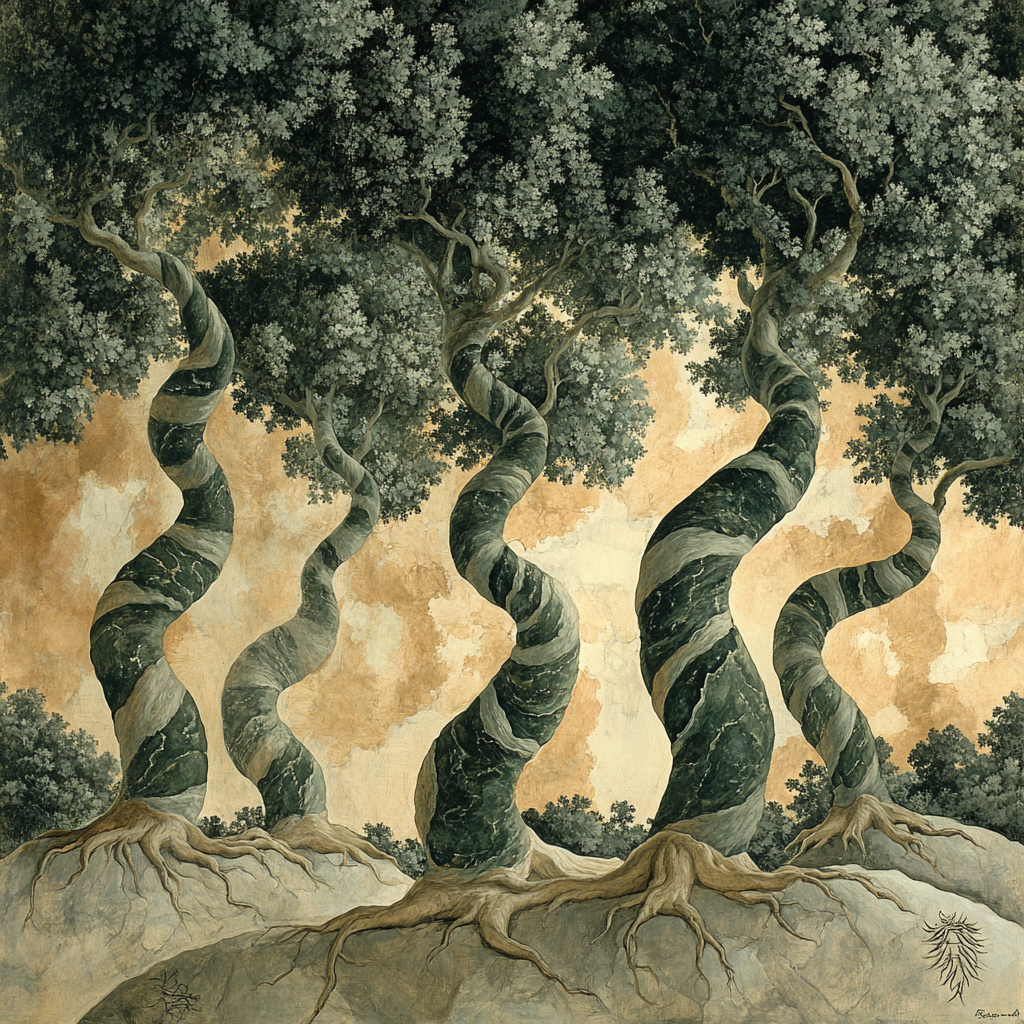 Michelangelo Inspired Celestial Grove Paint by numbers art