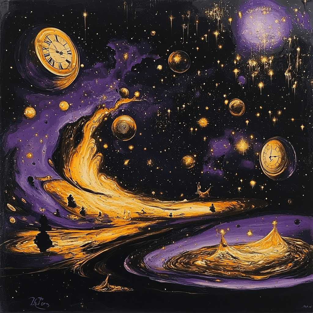 Dali Inspired Surreal Cosmic Dance DIY paint by numbers