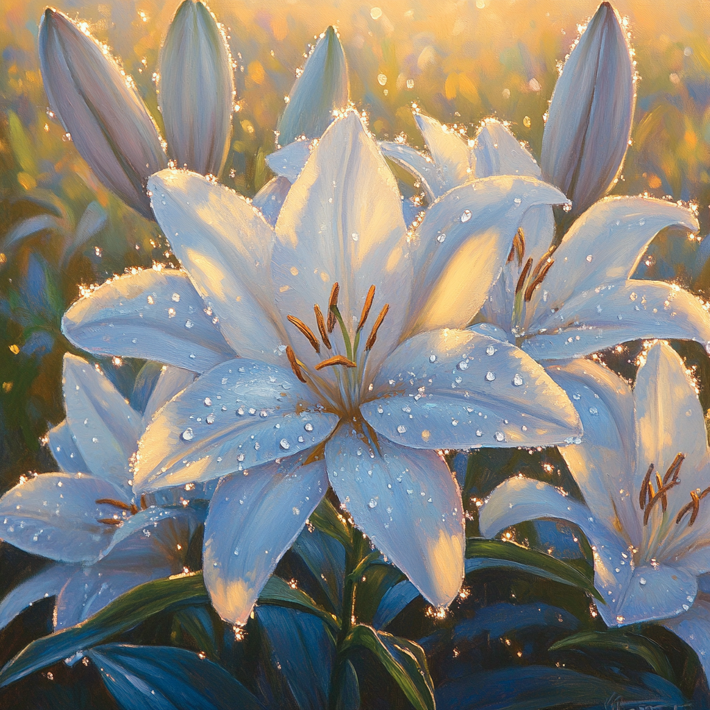 Caravaggio Inspired Rain Lily Nocturne Painting by numbers kit
