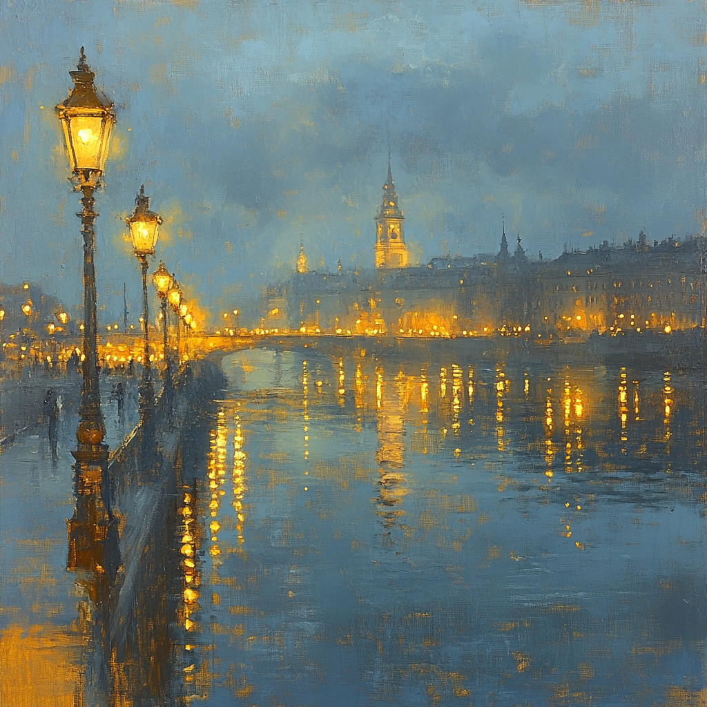 Whistler Inspired Nocturne Bridge Numbered painting kits