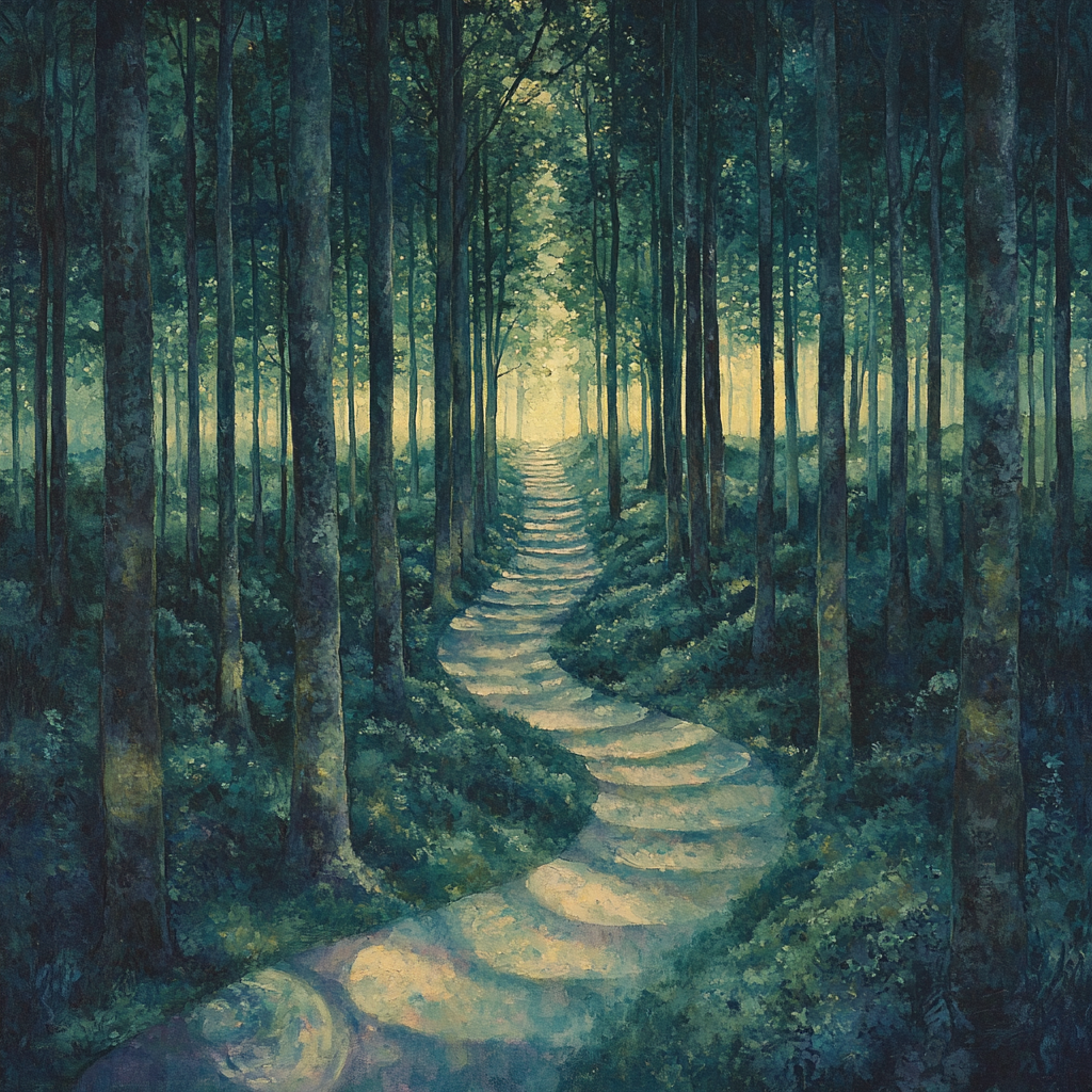 Emily Carr Inspired Misty Forest Interior Painting by numbers kit