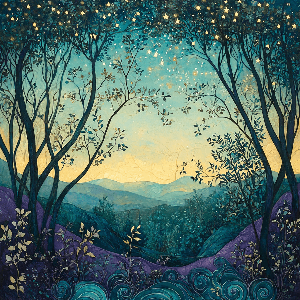 Alphonse Mucha Inspired Whispers Of The Midnight Forest Paint By Numbers Kits