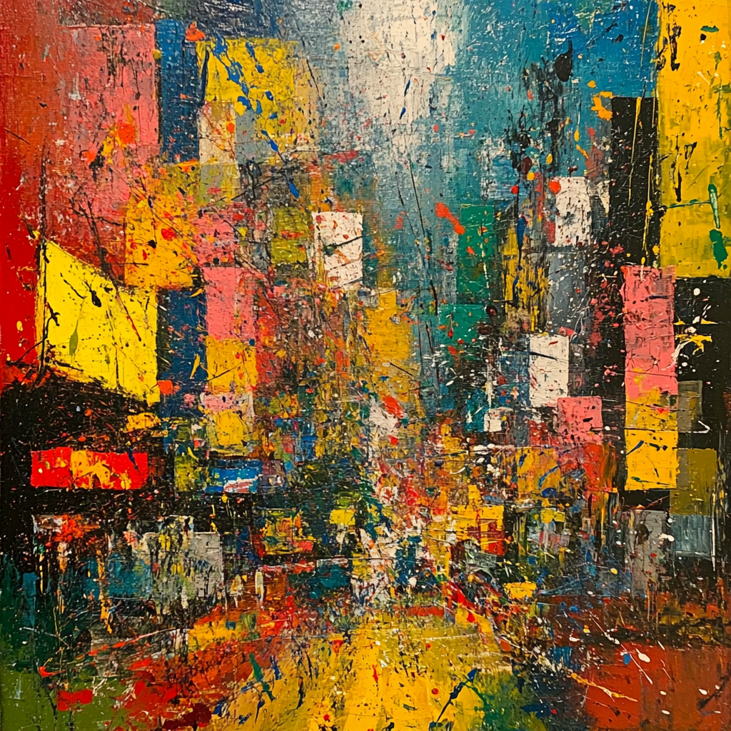 Jackson Pollock Inspired Urban Sprawl Paint by numbers art