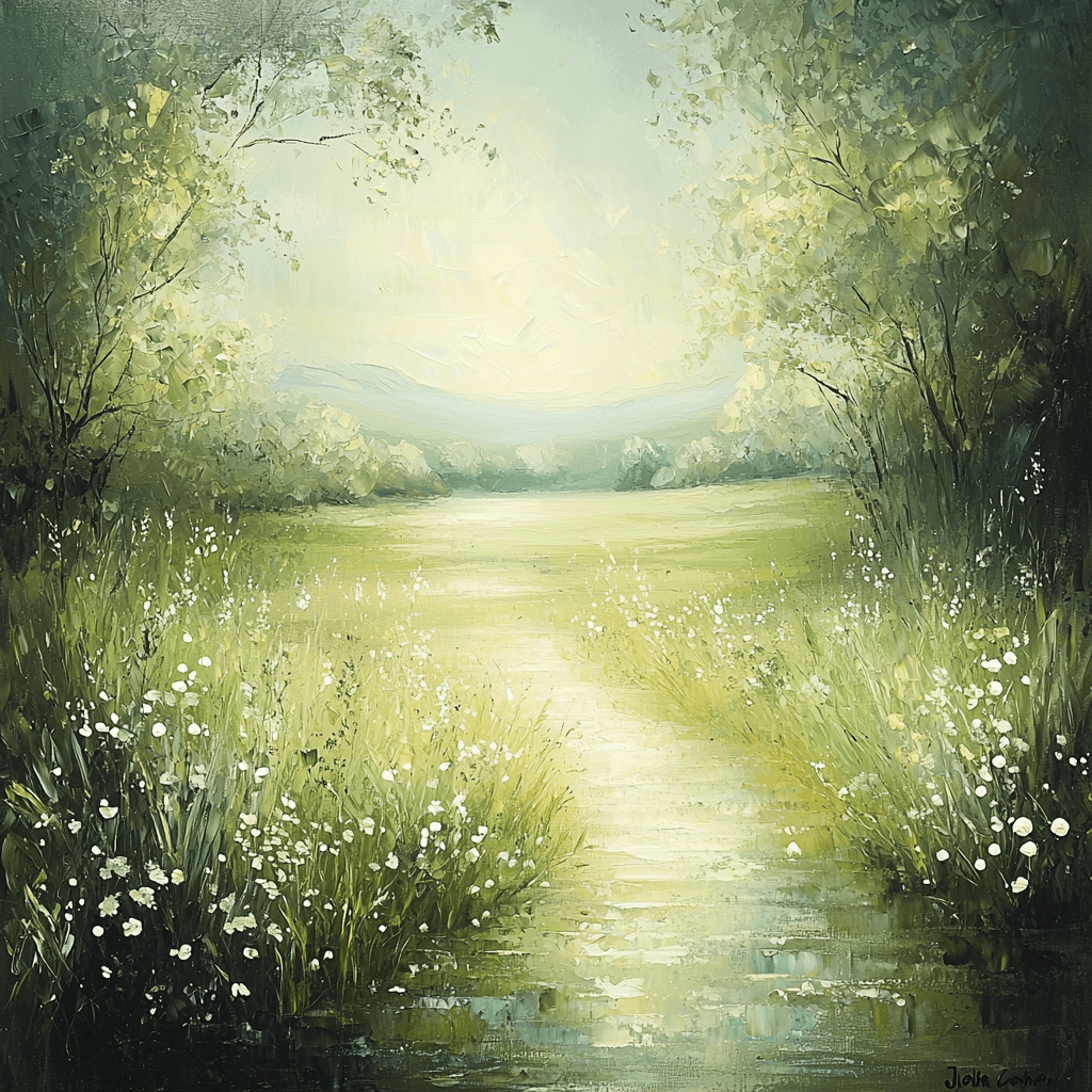John Constable Inspired Idyllic Meadow Serenity Numbered Painting Kits