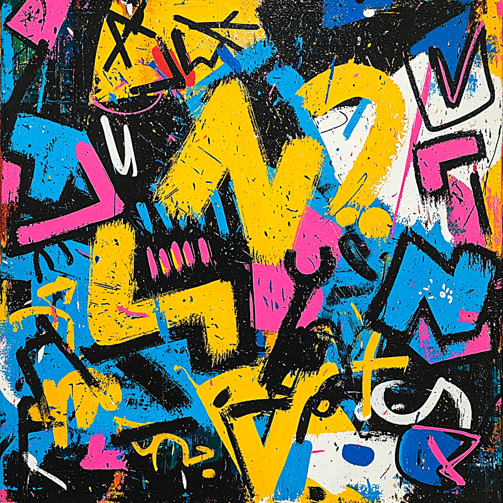 Jean-Michel Basquiat Inspired Scribbles Of The Soul Painting By Numbers Kit