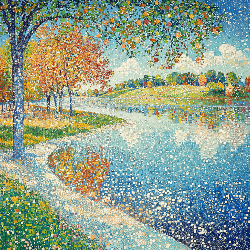 Georges Seurat Inspired Serenity Of The Seasons Number Painting