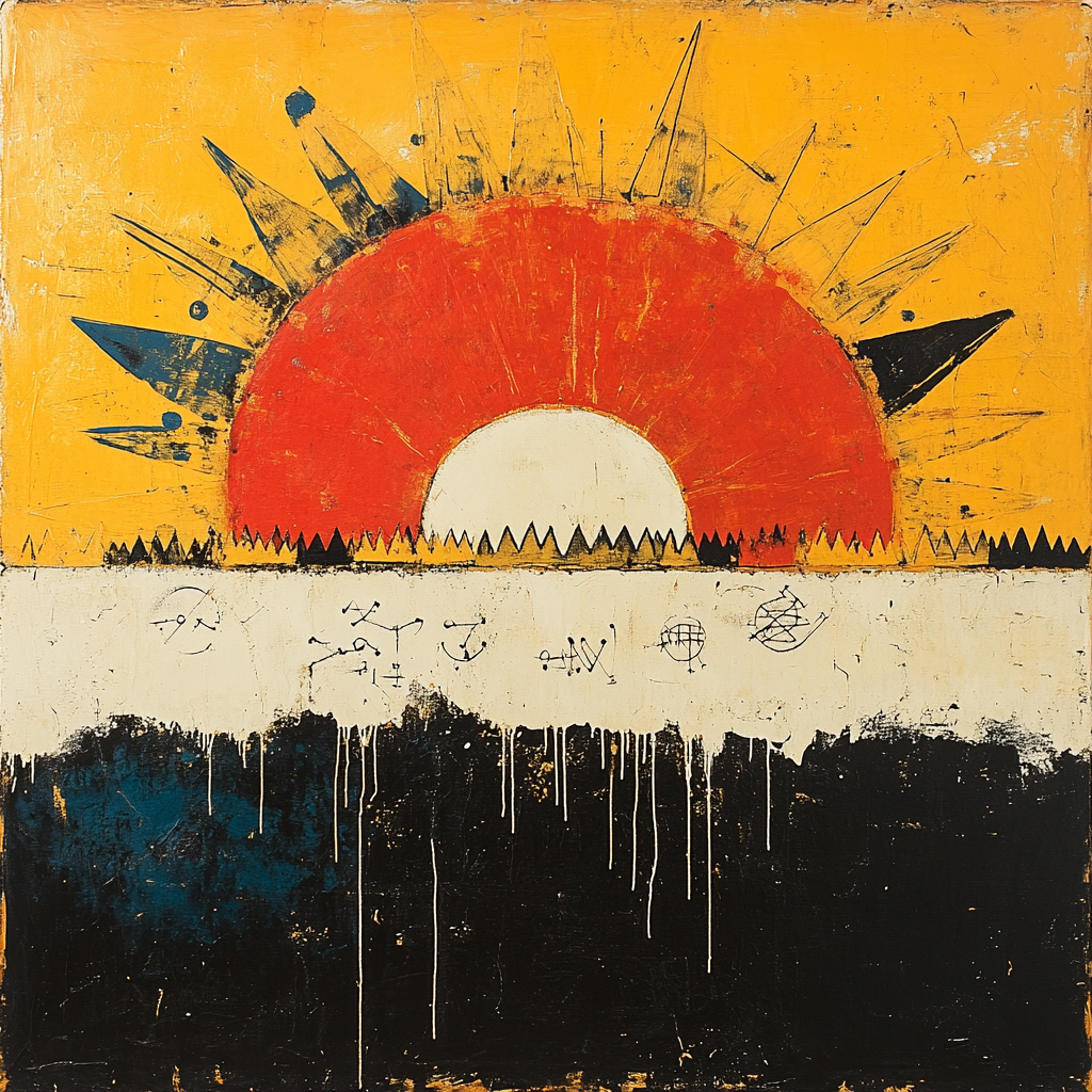 Jean-Michel Basquiat Inspired Solar Testament painting number kit