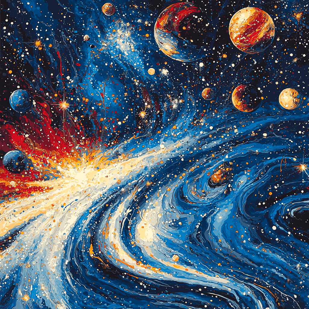 Jackson Pollock Inspired Dance Of The Cosmos Painting By Numbers Kit