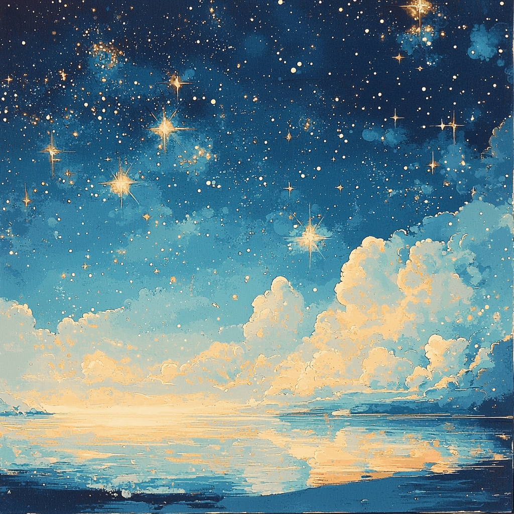 Zhao Mengfu Inspired Glimmers Of Celestial Light DIY Paint By Numbers