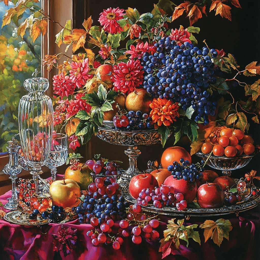 Jan Van Eyck Inspired Detailed Still Life Paint by numbers art