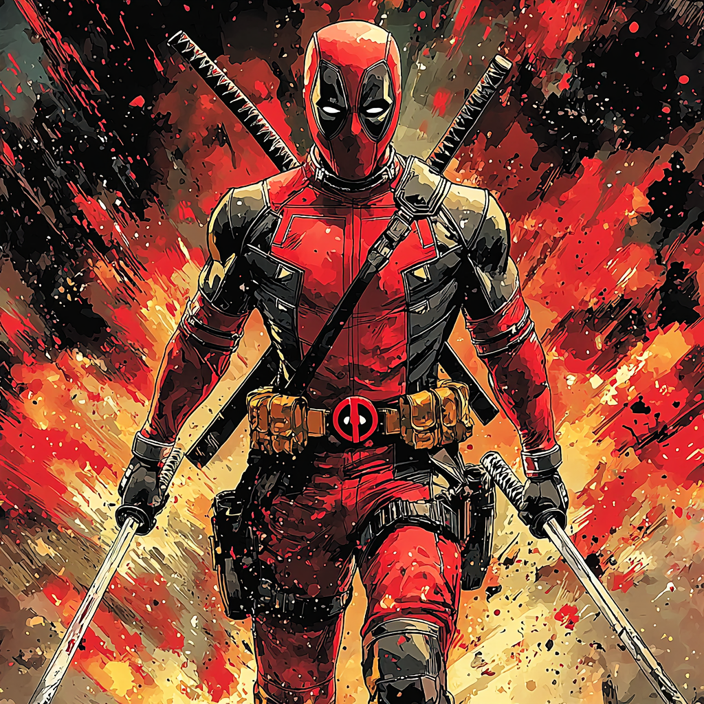 Ryan Reynolds: The Charismatic Antics Of Deadpool Numbered Painting Kits