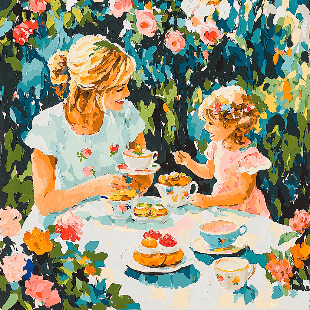 A Special Tea Party Number Painting