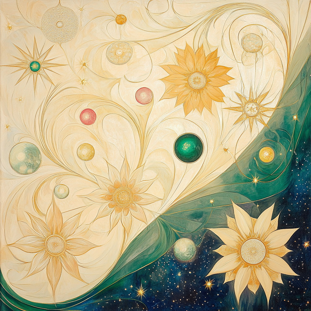 Alphonse Mucha Inspired Celestial Harmony Paint by numbers art