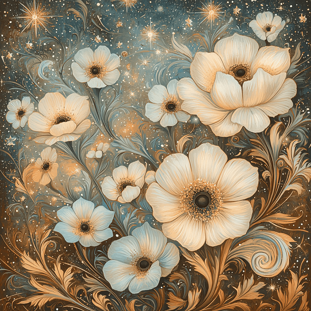 Klimt Inspired Celestial Blooms - DIY Painting By Numbers Kit