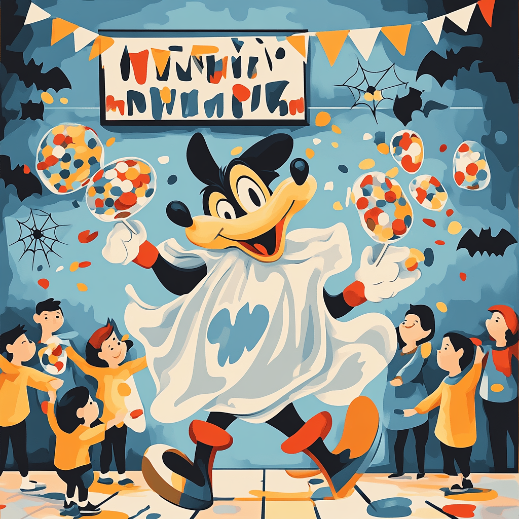 Goofys Ghostly Costume Contest paint by color