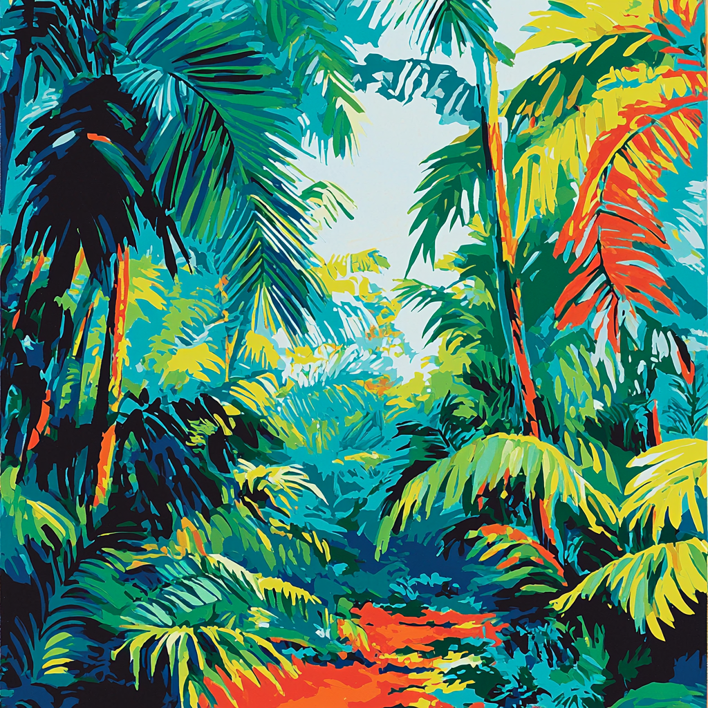 Beatriz Milhazes Inspired Vivid Amazon Rainforest Painting By Numbers Kit