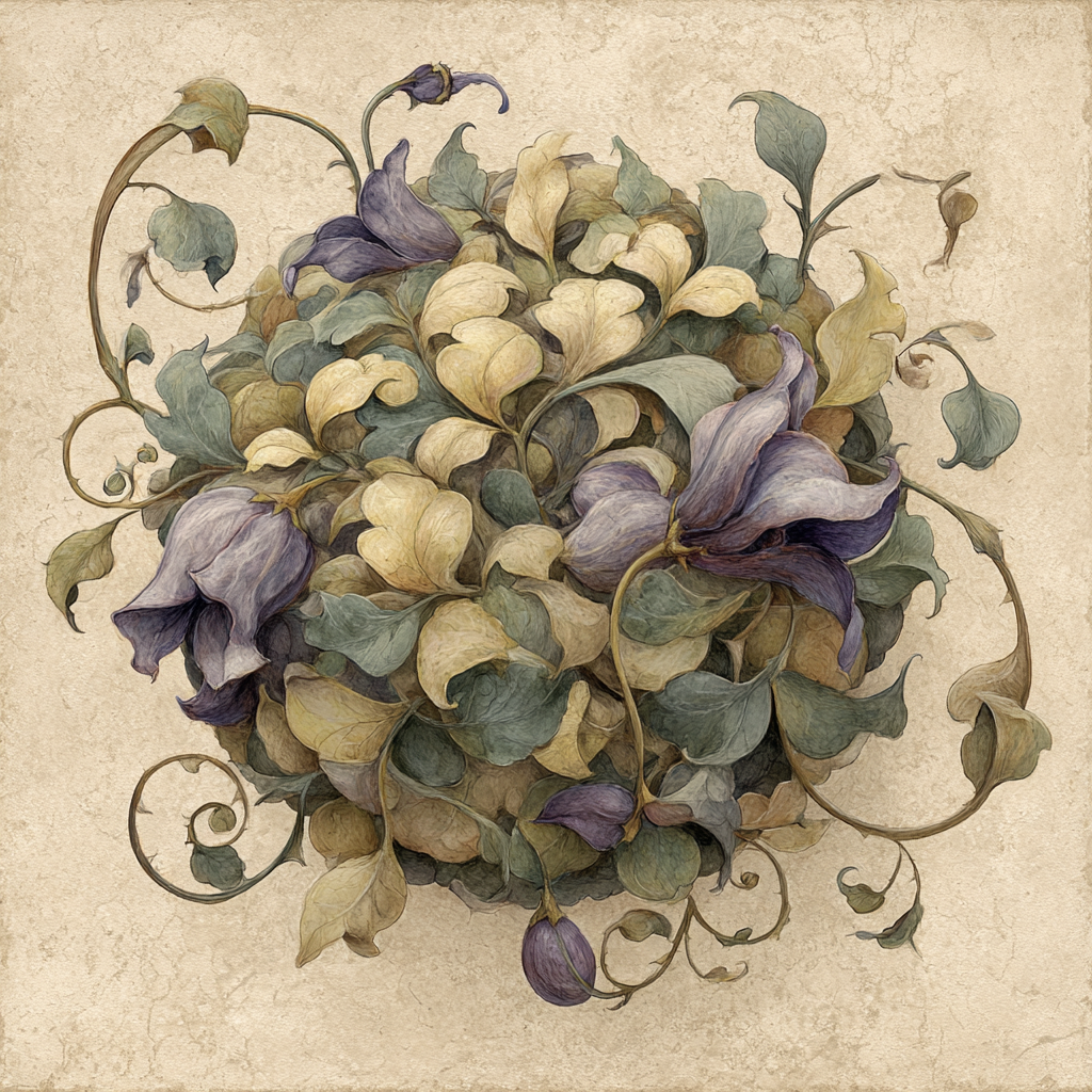 Leonardo Da Vinci Inspired Botanical Nebula Study painting number kit