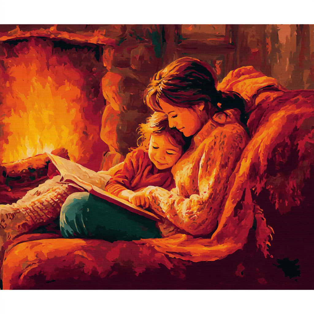A Cozy Evening By The Fire Paint By Color