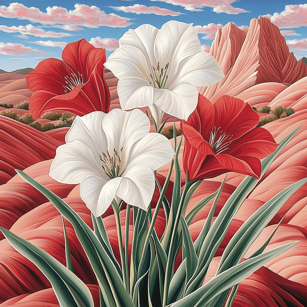 Georgia O'Keeffe Inspired O'Keeffe's New Mexico Blooms Paint By Number