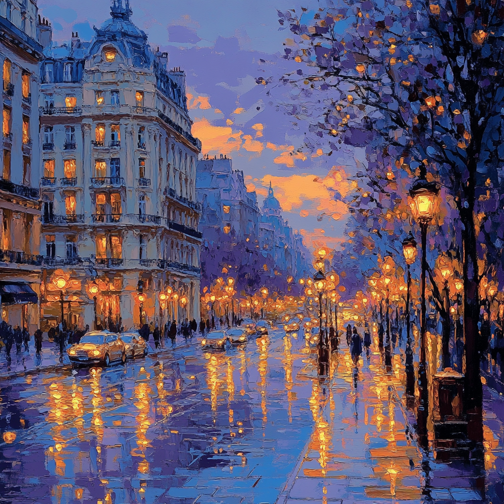 Claude Monet Inspired City Lights painting number kit