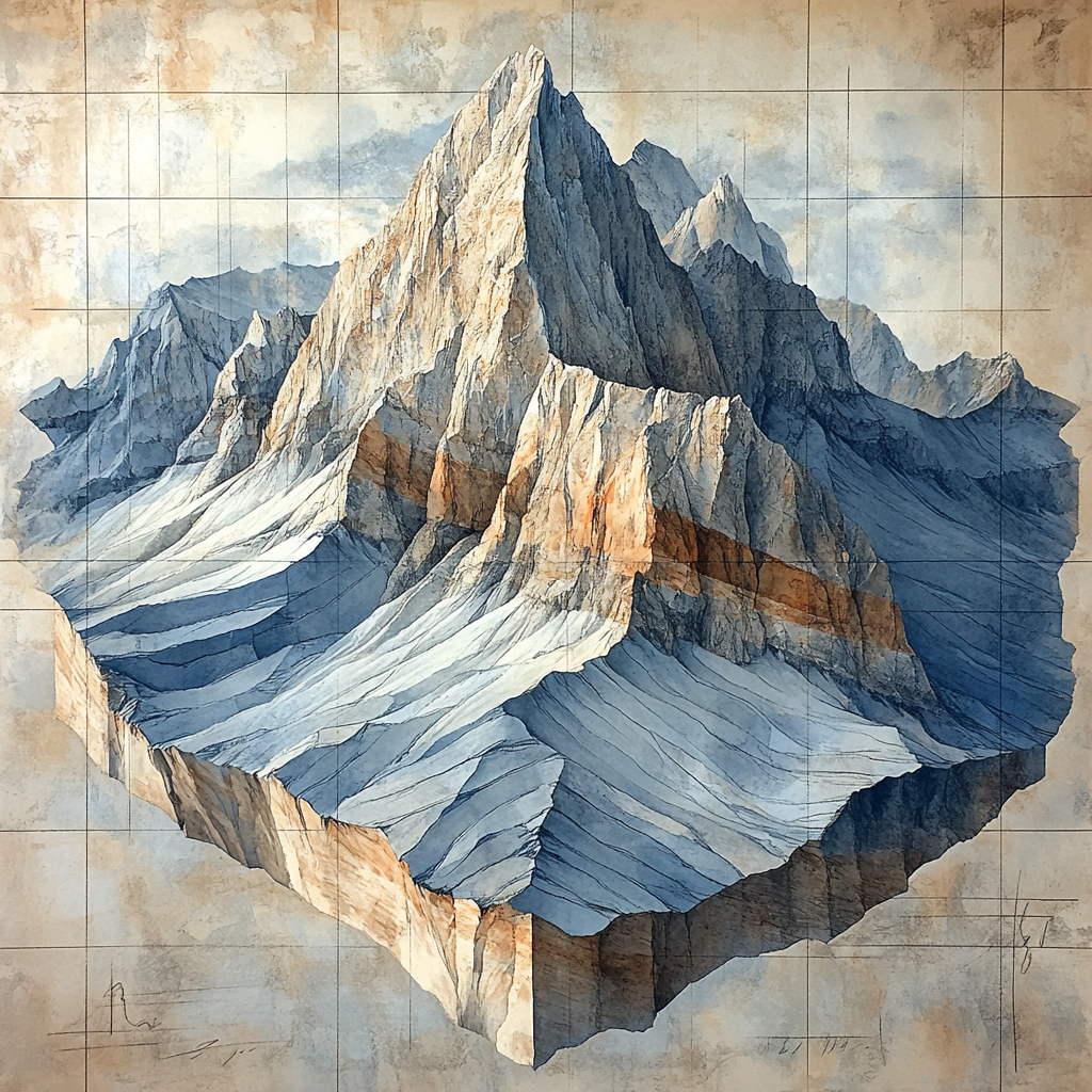 Michelangelo Inspired Mountain Titan Paint by numbers art