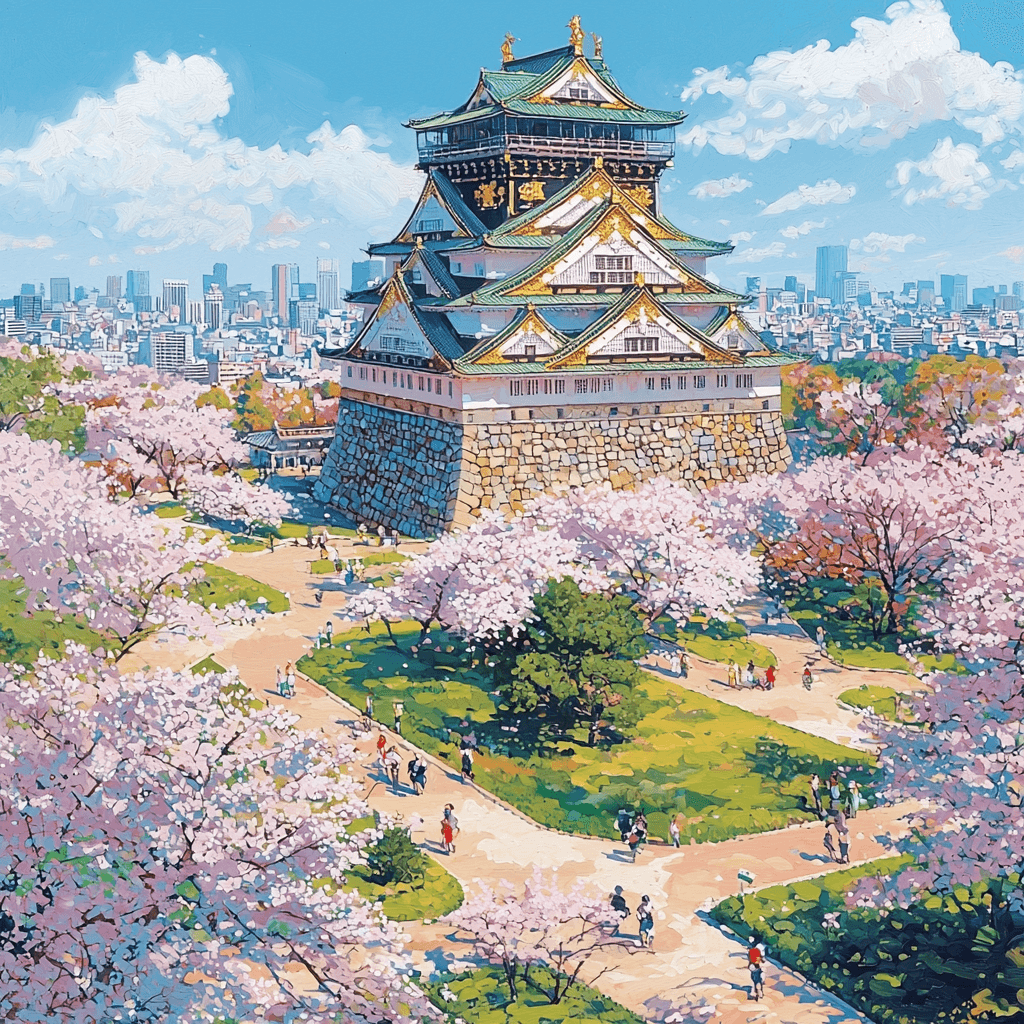 Osaka Castle Park - Japan Painting By Numbers Kit