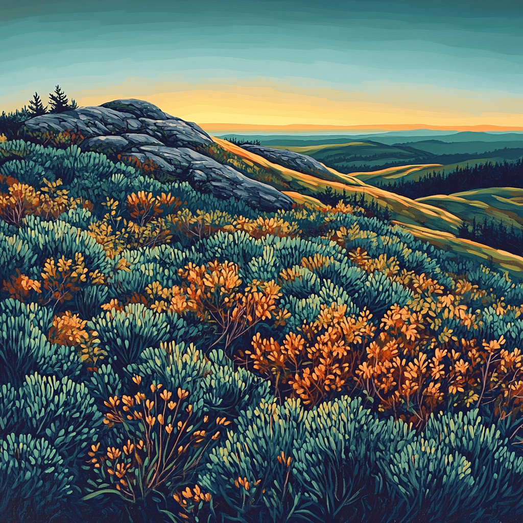 Frederick Varley Inspired Windswept Autumn Ridge At Dusk Numbered painting kits